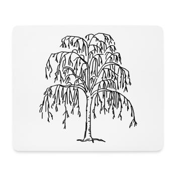 arbre - Tapis de souris (format paysage) - blanc - Devant