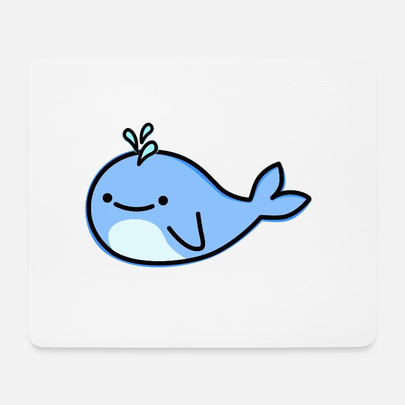 Cute whale - Mouse Pad (horizontal) - white