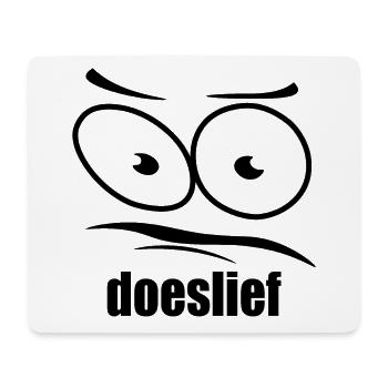 doeslief pleading eyes with question mark look - Mouse Pad (horizontal) - white - Front