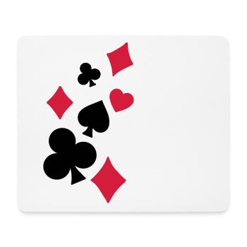 Spielkarten - Mousepad (Querformat) - Weiß - Vorne