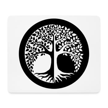 Yin yang Lebensbaum | Tree of Life Symbol - Mousepad (Querformat) - Weiß - Vorne