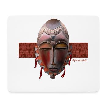 Masque africain, OUEST - Tapis de souris (format paysage) - blanc - Devant