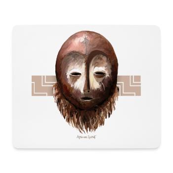 Masque africain, MBOGO - Tapis de souris (format paysage) - blanc - Devant