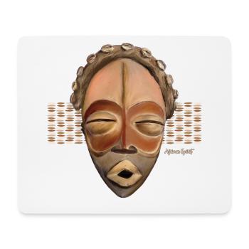 Masque africain, INTOU - Tapis de souris (format paysage) - blanc - Devant