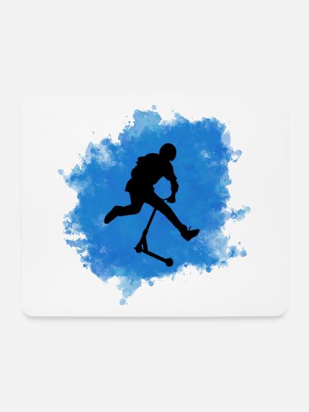 Freestyle-Roller - Mousepad (Querformat) - Weiß