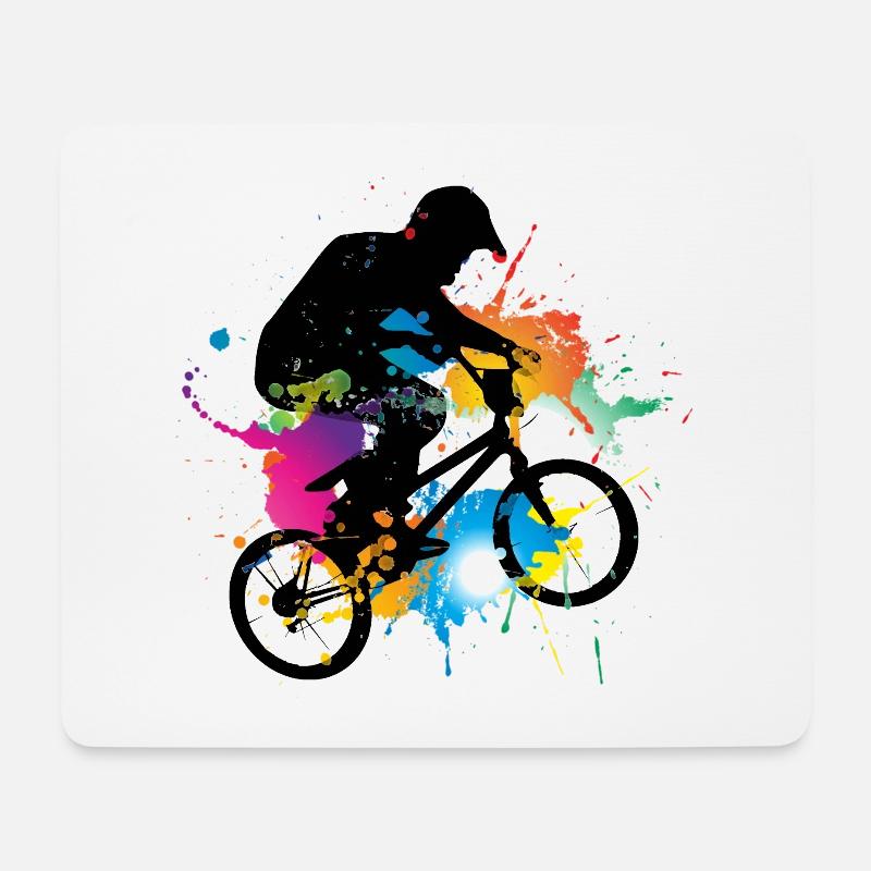 Bmx - Mousepad (Querformat) - Weiß
