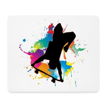 Skateboard Freestyle - Mousepad (Querformat) - Weiß - Vorne
