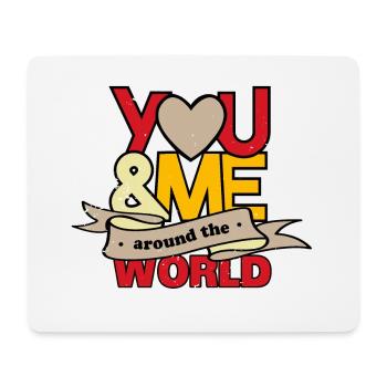 World Tour Partner Chemise Travel Buddies Travel Saying - Tapis de souris (format paysage) - blanc - Devant