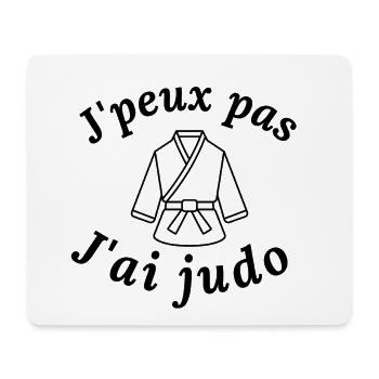 Je peux pas j'ai Judo - Tapis de souris (format paysage) - blanc - Devant