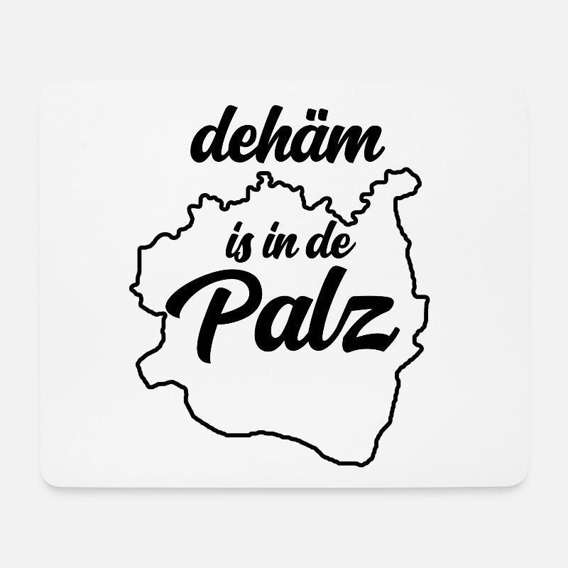 Dehäm is in de Palz - Mousepad (Querformat) - Weiß