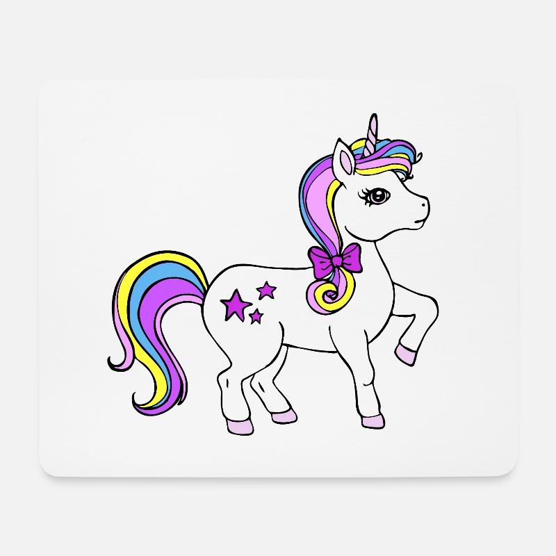 Einhorn - Mousepad (Querformat) - Weiß