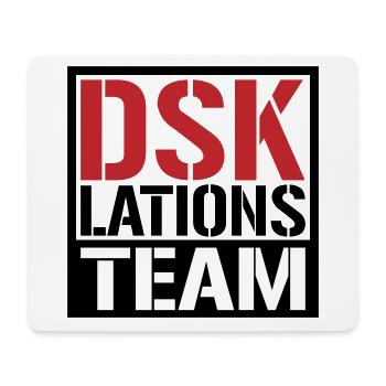 Deeskalationsteam DSKlations Team Farben änderbar - Mousepad (Querformat) - Weiß - Vorne