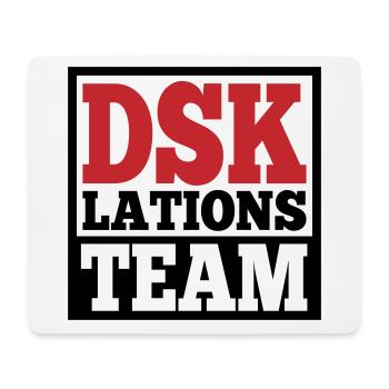 Deeskalationsteam DSKlations Team Farben änderbar - Mousepad (Querformat) - Weiß - Vorne