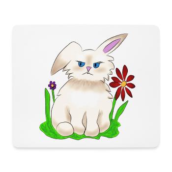 Motzehase, Kein Osterhase von Peace Joy Pancake - Mousepad (Querformat) - Weiß - Vorne