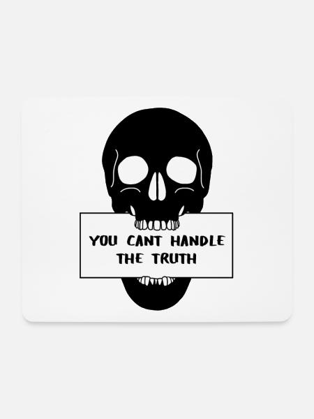 Totenkopf Schädel mit Schild - Mousepad (Querformat) - Weiß