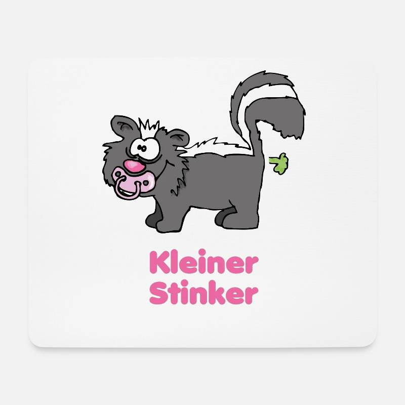 Kindermotiv "Kleiner Stinker" Babystinktier - Mousepad (Querformat) - Weiß
