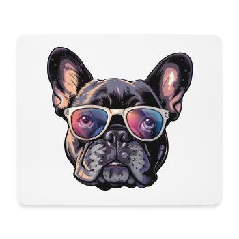 Französische Bulldogge, Frenchie, French Bulldog, - Mouse Pad (horizontal) - white - Front