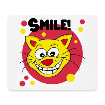 Smile! - Mousepad (Querformat) - Weiß - Vorne