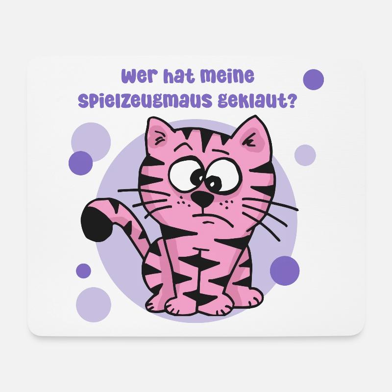Wer hat meine Spielzeugmaus geklaut - Funshirt - Mousepad (Querformat) - Weiß