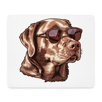 Chesapeake Bay Retriever, Hund, Sonnenbrille, Somm - Mousepad (Querformat) - Weiß - Vorne