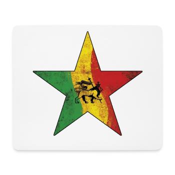 Lion Reggae avec peinture Rasta - Tapis de souris (format paysage) - blanc - Devant