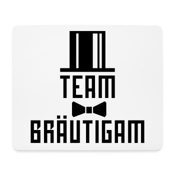 Team Bräutigam Fliege 1c - Mousepad (Querformat) - Weiß - Vorne