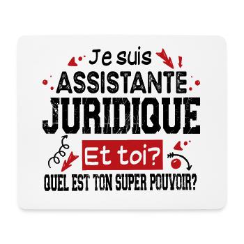 Assistante Juridique Juriste Super Pouvoir Cadeau - Tapis de souris (format paysage) - blanc - Devant