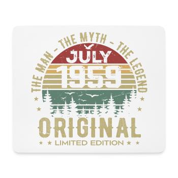 Geburtstagsgeschenk Juli 1959 Geboren im Juli - Mousepad (Querformat) - Weiß - Vorne