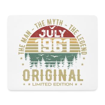 Birthday Gift July 1961 Born in July - Mouse Pad (horizontal) - white - Front
