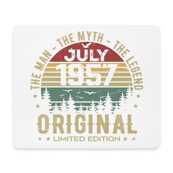 Birthday Gift July 1957 Born in July - Mouse Pad (horizontal) - white - Front