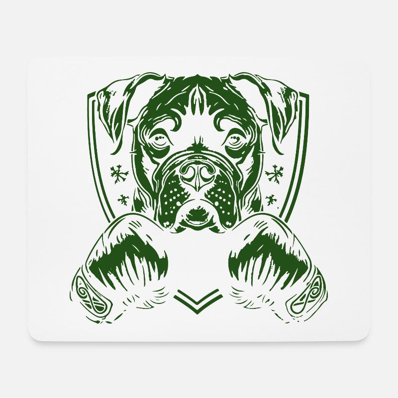 boxer-hund- - Mousepad (Querformat) - Weiß