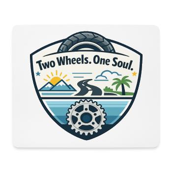 Two wheels, one soul - Mouse Pad (horizontal) - white - Front