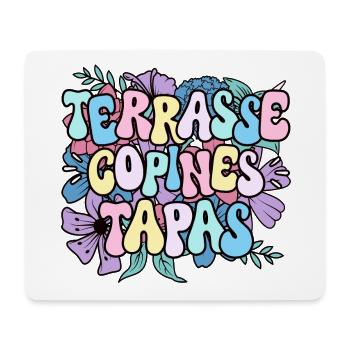 Soirée Femme Terrasse Copines Tapas - Tapis de souris (format paysage) - blanc - Devant