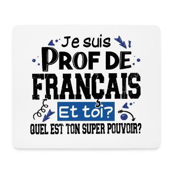 Prof Professeur Français Métier Humour - Tapis de souris (format paysage) - blanc - Devant