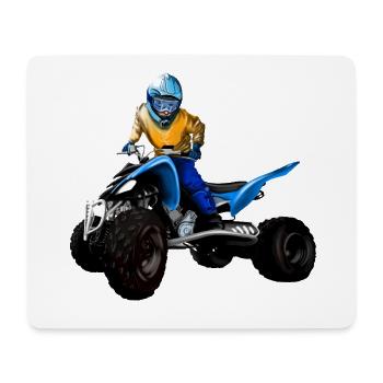 Quad Action Driver in Yellow Blue - Mouse Pad (horizontal) - white - Front