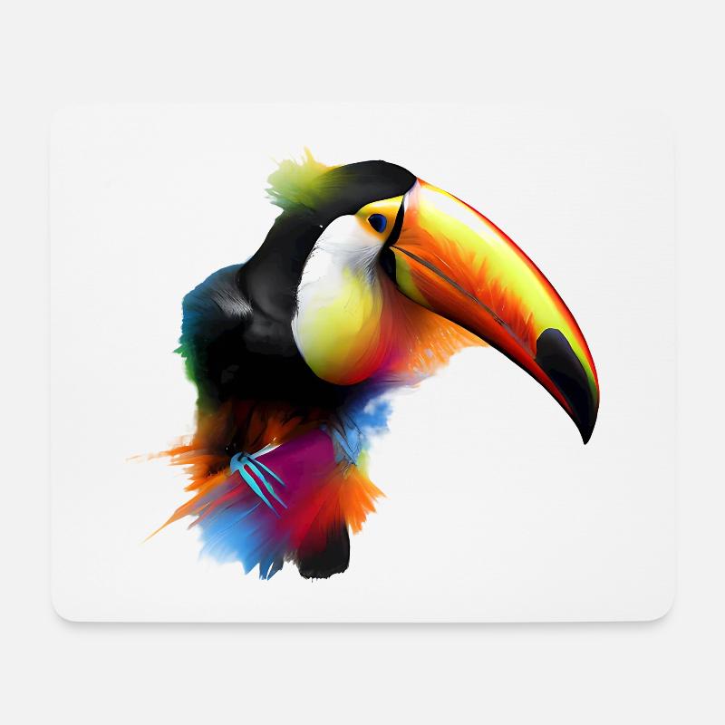 Toucan - Mousepad (Querformat) - Weiß