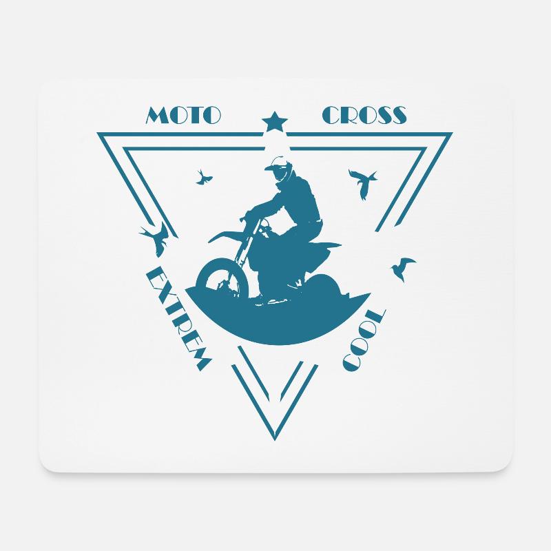 Biker und Motocross - Mousepad (Querformat) - Weiß