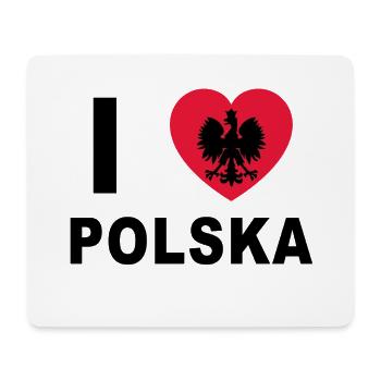 I Love Polska / I Love Poland - Mouse Pad (horizontal) - white - Front