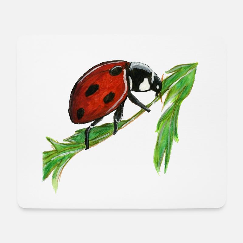 coccinelle - Tapis de souris (format paysage) - blanc