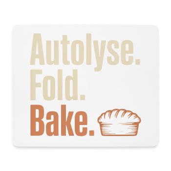 Autolyse Fold Bake Pie Typography - Mouse Pad (horizontal) - white - Front