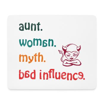 aunt. woman. myth. bad influence - retro - Mousepad (Querformat) - Weiß - Vorne