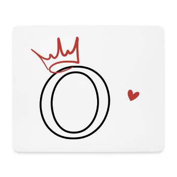Buchstabe o Kronenherz - Mousepad (Querformat) - Weiß - Vorne