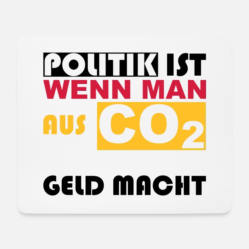 CO2, t-shirt, Klimawandel, Greta, Regierung, anti - Mousepad (Querformat) - Weiß
