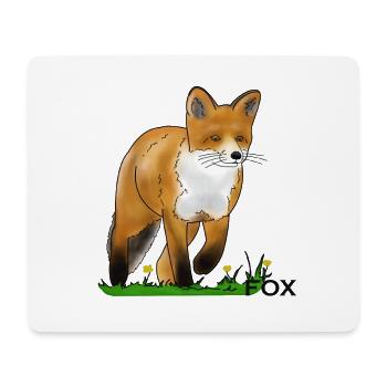 Fuchs - Mousepad (Querformat) - Weiß - Vorne
