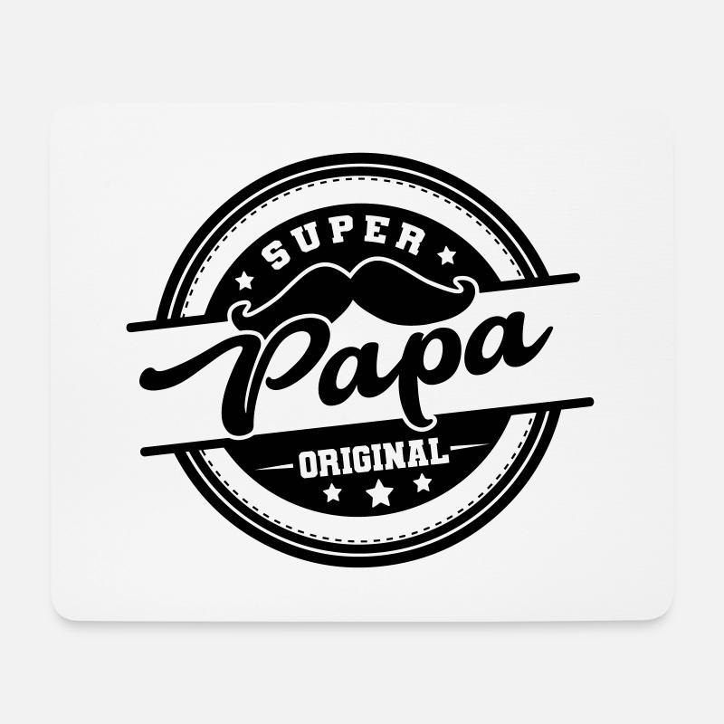 Ursprünglicher Super-Vater - Mousepad (Querformat) - Weiß