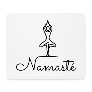 Namasté - Tapis de souris (format paysage) - blanc - Devant