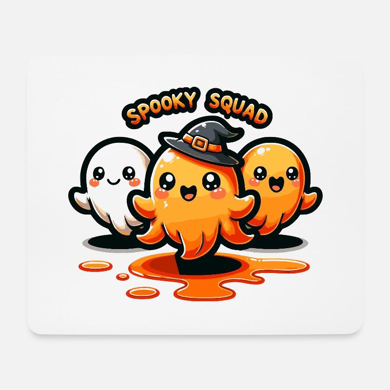 Spooky Squad Halloween Tintenfischtrio - Mousepad (Querformat) - Weiß