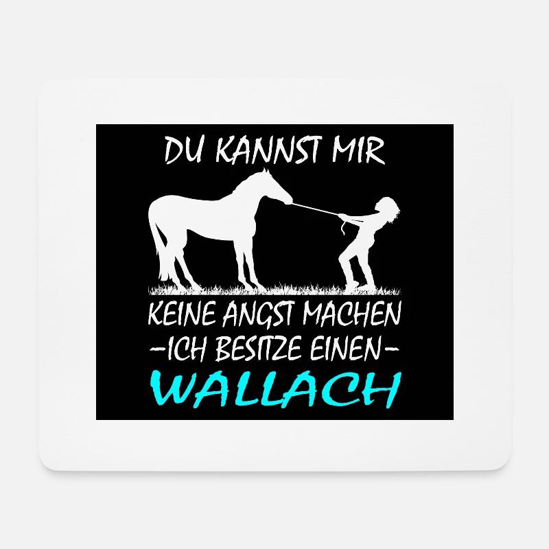 Du kannst mir keine Angst machen Pferd Wallach - Mousepad (Querformat) - Weiß