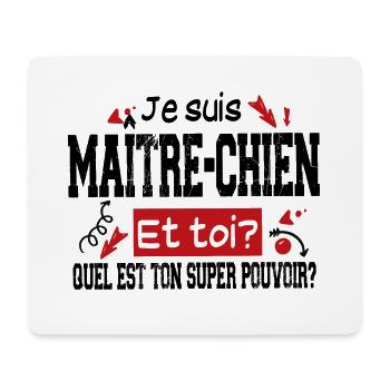 Maître-Chien Cadeau Métier Homme Femme T-shirt Mug - Tapis de souris (format paysage) - blanc - Devant