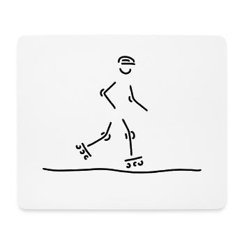 inline-skater - Mousepad (Querformat) - Weiß - Vorne